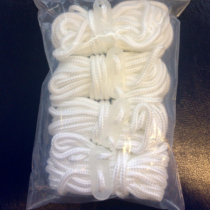 White Guylines 4m Set of Four