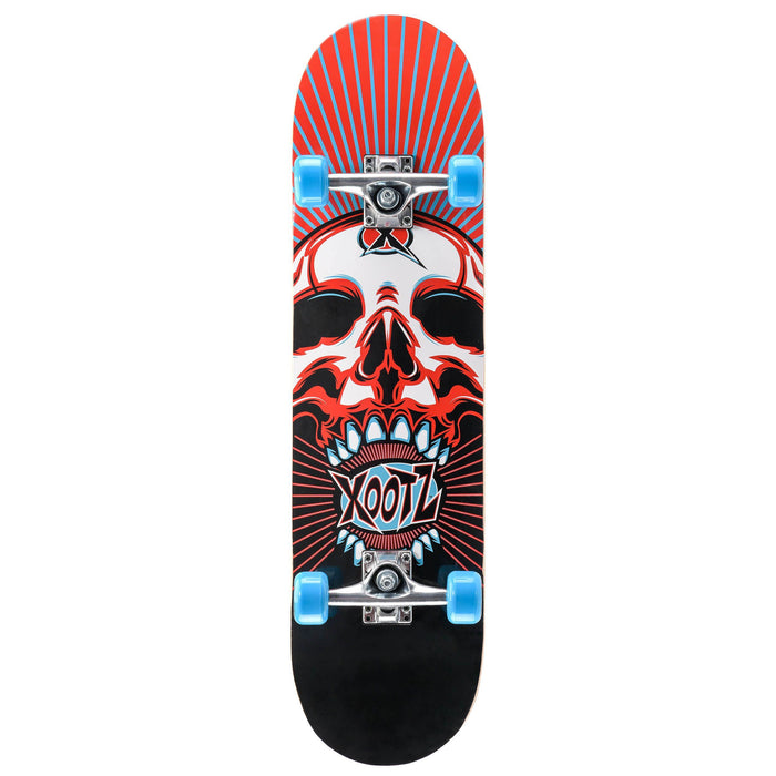 Xootz Doublekick 31 Inch Skateboard - Skull