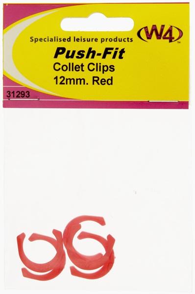 Push fit Collet Clips - 12mm Red / Blue