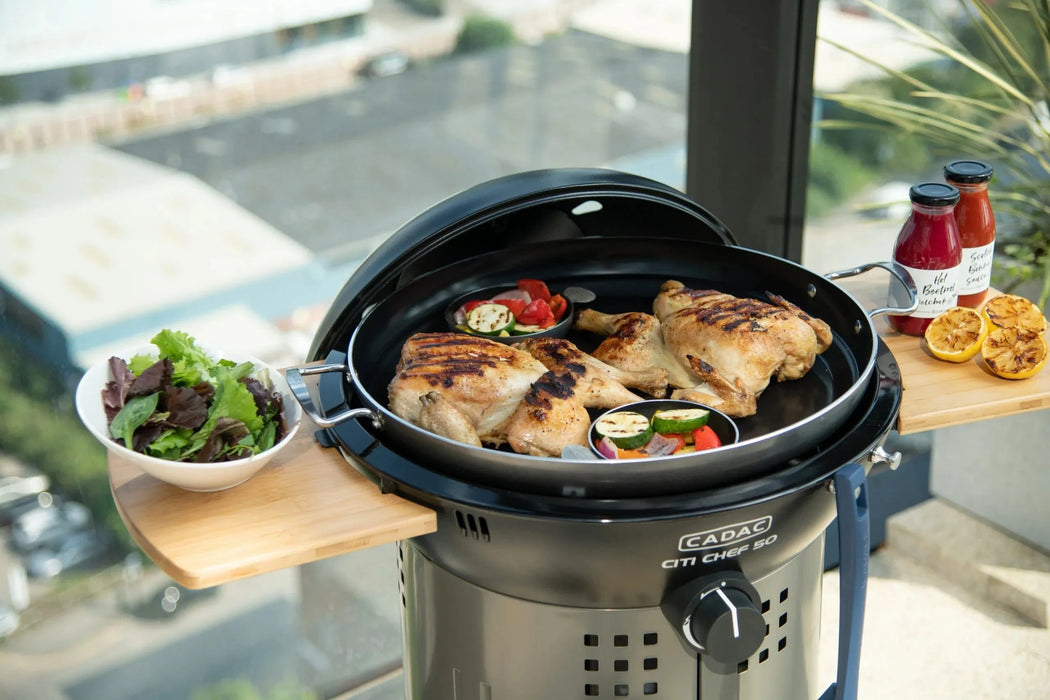 Cadac Paella Pan 50 - Ceramic Coated, Versatile, Easy Clean shown on citi chef 50 