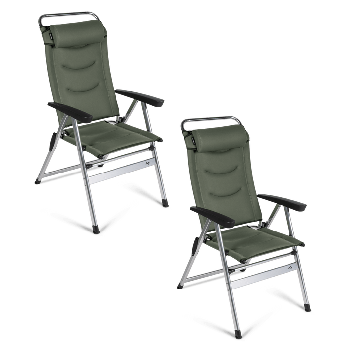 Dometic Quattro Milano Pro Reclining Camping Chair - Moss Main product photo - SET OF TWO