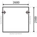 Dometic Rally AIR Pro 260 S Caravan/Motorhome Inflatable Awning floor plan