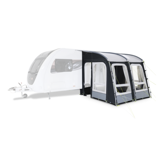 Dometic Rally PRO 260 300D Caravan Porch Awning - Shown attached to caravan