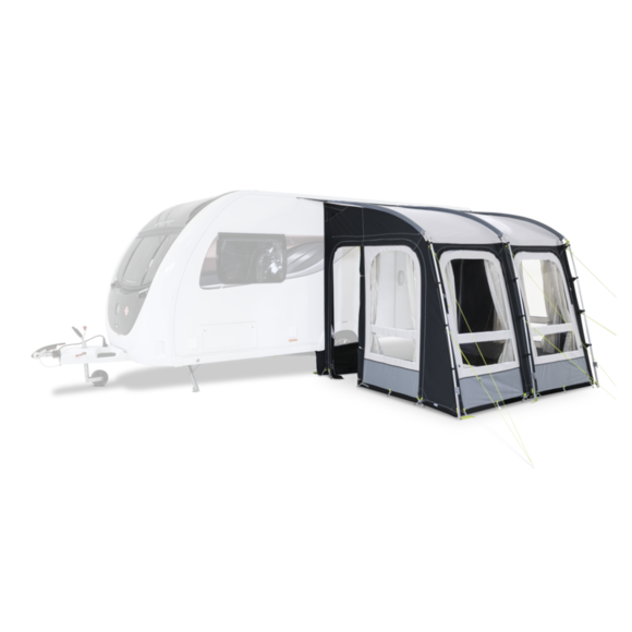 Dometic Rally PRO 260 300D Caravan Porch Awning - Shown attached to caravan