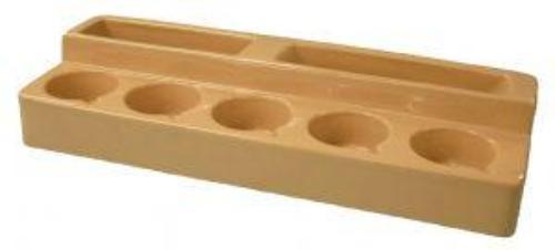 Free Standing Cup & Plate Rack - Beige
