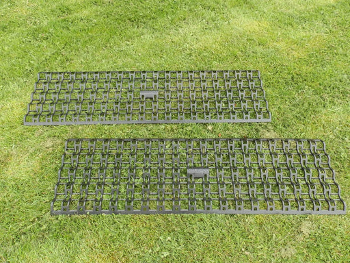 Milenco Giant Lattice Grip Anti Slip Mats shown on grass