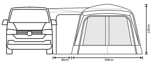 Outdoor Revolution Cayman Air Low - Inflatable Drive Away Awning floorplan