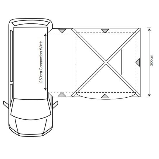 Outdoor Revolution Cayman (F/G) Drive Away Awning Low floor plan