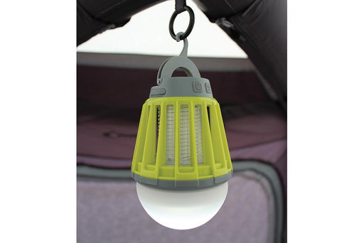 Outdoor Revolution Lumi-Mosi Mosquito Killer Lite hooked to tent roof