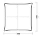 Outwell Event Lounge Day Shelter / gazebo / Tent - XL - Floorplan
