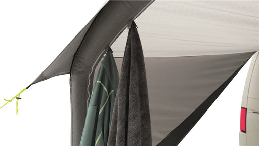 Outwell Touring Canopy Air - Inflatable Campervan Canopy up close showing airbeam and accessories