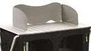 Outwell Windshield - Feature photo on top of kitchen stand. 
