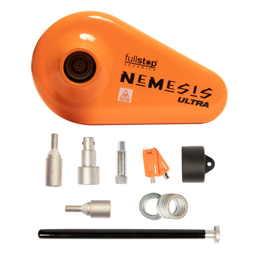 Purpleline Nemesis Ultra Wheel Clamp - Fullstop Security - contents