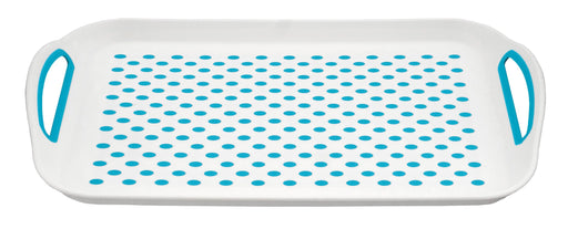 Quest Non slip serving tray - White and blue tray