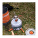 Vango Atom Stove - Screw on Gas Cooker shown attached to gas bottle
