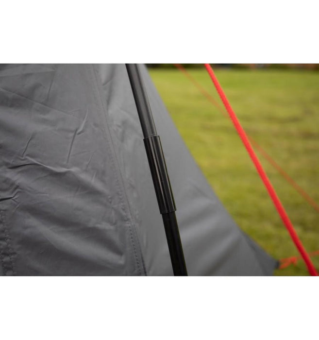 Vango Galli Drive Away Awning - Low - Feature photo up close showing fibreglass pole 
