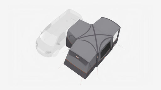 Vango Versos Air Inflatable Cloud Grey Drive Away Awning - Low feature image showing awning design from above